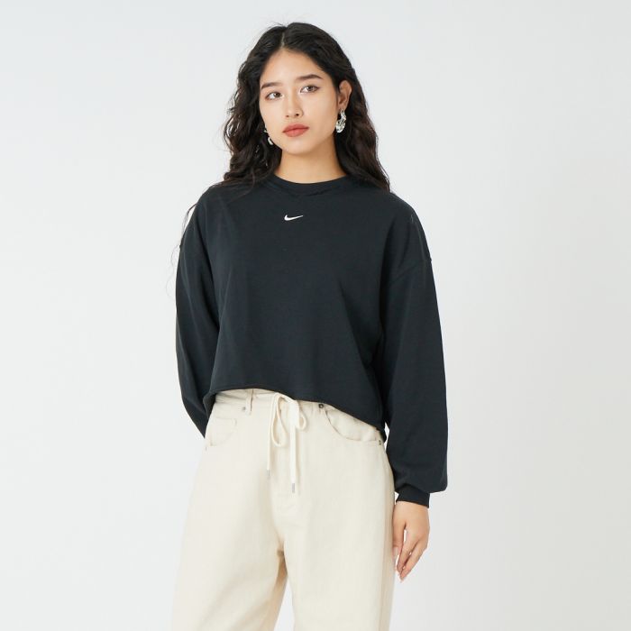 【送料無料】 NIKE ナイキ ウィメンズ オーバーサイズド フレンチテリークルーネックスウェット IF0229 レディース トップス 長袖 2026SS M ブラック/ホワイト