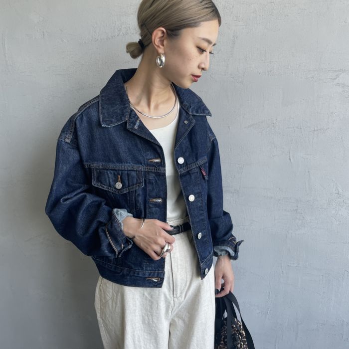 【店内全品貨物輸送無料】 LEVIS リーヴァイズジーンズ シュランケン 90sトラッカージャケット A9155-00 レディース 2026SS アウター ジーンズ上衣 S 米国海軍/青碧