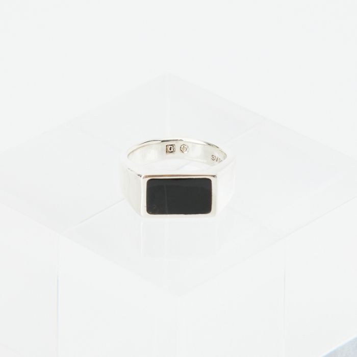 【店内全品貨物輸送無料】 GENERAL 将星 オニキスシグネットリング GEN-055 佩び物 2026SS 17/20 しろがね色