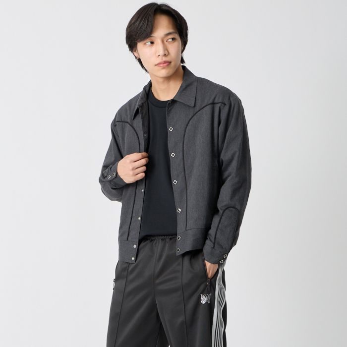 【送料無料】 GOLD ゴールド コットンシルクネル ウェスタンジャケット GL15854 メンズ アウター 2026SS M/L グレー