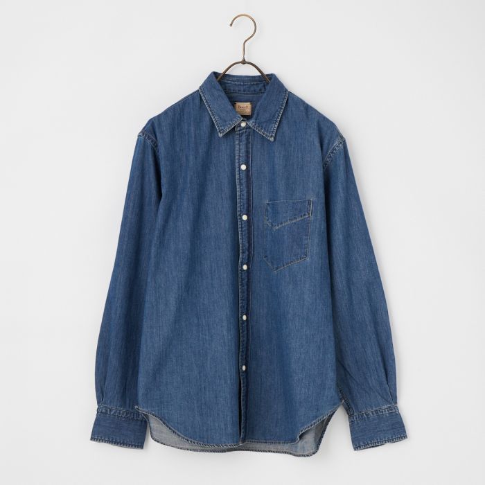 【貨物輸送無料】 YANUK ヤヌーク DENIM SHIRT 57261801 メンズ トップス プルオーバー 2026SS M/L 青色