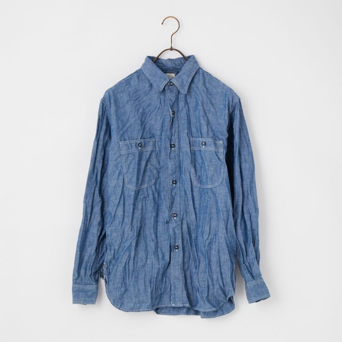 【送料無料】 orSlow オアスロウ リラックスフィットシャンブレーシャツ 01-8270 メンズ トップス 長袖 2026SS M/L ブルー