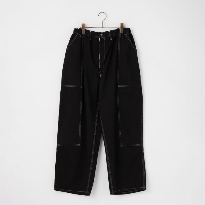 【送料無料】 ODDMENT オッドメント ビッグペインターダブルニーパンツ BIG-PAINTER-DOUBLE メンズ ボトムス 2026SS F ブラック/ベージュ