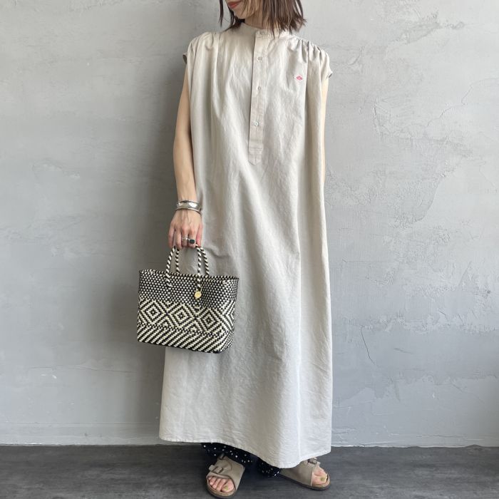 【送料無料】 DANTON ダントン コットンリネンギャザワンピース DT-B0347VCL レディース 2026SS M 全3色|JEANS FACTORY Online Shop