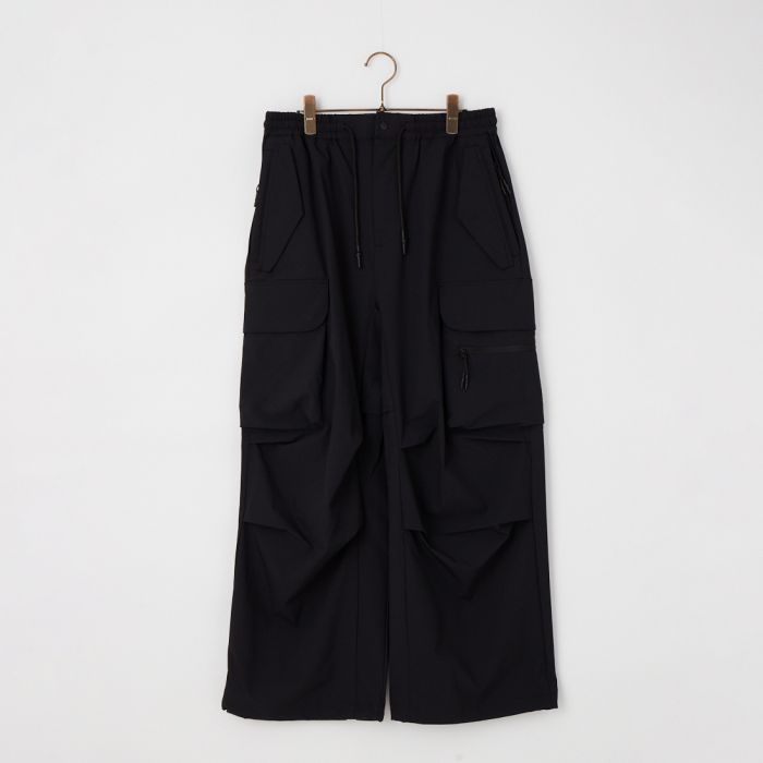 【送料無料】 +phenix プラスフェニックス テックワイドカーゴパンツ POB-26008F メンズ ボトムス 2026SS M/L ブラック