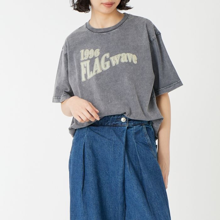 【送料無料】 ROTA CANAL ロタ カナル FLAG wave Tシャツ 1205-261001 レディース トップス 半袖 2026SS M ネイビー
