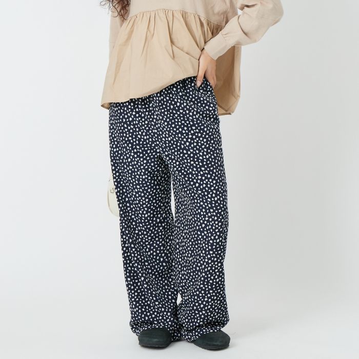【送料無料】 MICA&DEAL マイカアンドディール プリントデシンパンツ 0126103032 レディース ボトムス イージーパンツ 2026SS F ネイビー/ブラウン