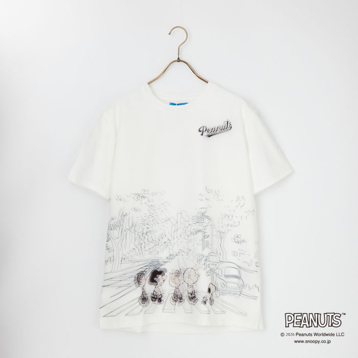 【店内全品貨物輸送無料】 TRIPPY MIKIO ART トリッピーミキオアート SNOOPY ABBEY ROAD プルオーバー TR-098 メンズ トップス 半袖 2026SS M/L 白いこと
