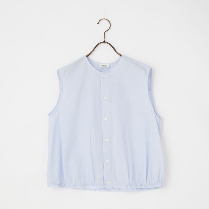 【送料無料】 le glazik ルグラジック スリーブレスシャツ LG-B0465LOC レディース トップス 2026SS S ブルー/ブラック｜JEANS FACTORY Online Shop