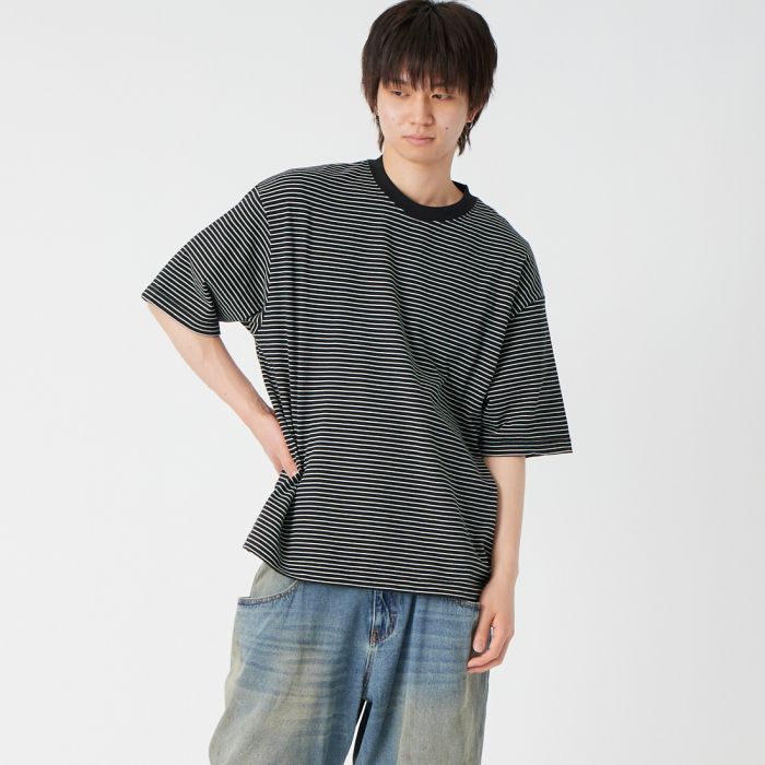 【送料無料】 SLICK スリック 30/2 マイクロボーダー ドローストリングTシャツ 5230237 メンズ トップス 半袖 2026SS M/L 全3色