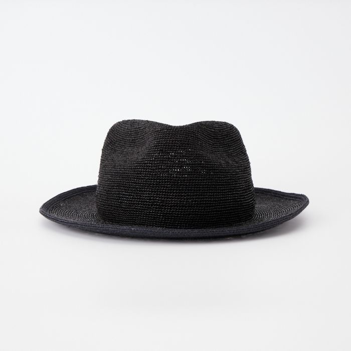 【送料無料】 RACAL ラカル ラフィアクラッシャブルフェドラハット RL-25-1391 メンズ 帽子 2026SS L ブラック/ベージュ|JEANS FACTORY Online Shop