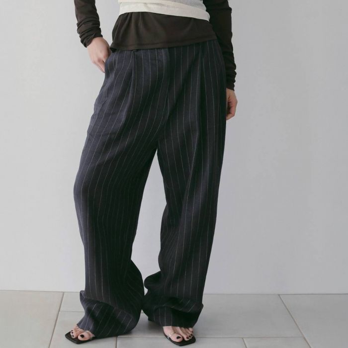 【送料無料】 anuke アンヌーク リネン タックパンツ 62610706 レディース ボトムス 2026SS S/M ネイビー｜JEANS FACTORY Online Shop