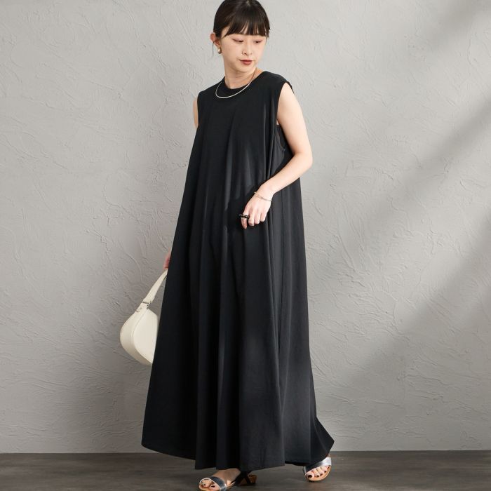 【送料無料】 ORCIVAL オーシバル ノースリーブAラインシルエット カットワンピース OR-C0534OEJ レディース 2026SS F ブラック/グレー|JEANS FACTORY Online Shop