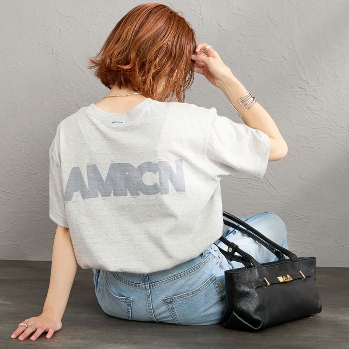 【送料無料】 Americana アメリカーナ AMERCN バックプリントTシャツ BRF-808A-2 レディース トップス 半袖 2026SS F 全3色