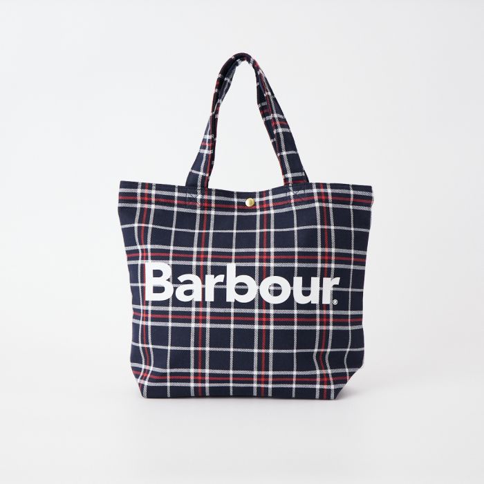 【貨物輸送無料】 Barbour バブアー ミニ テルフィールド タータントートバッグ UBA0764 レディース 鞄 2026SS F 米国海軍/赤銅色