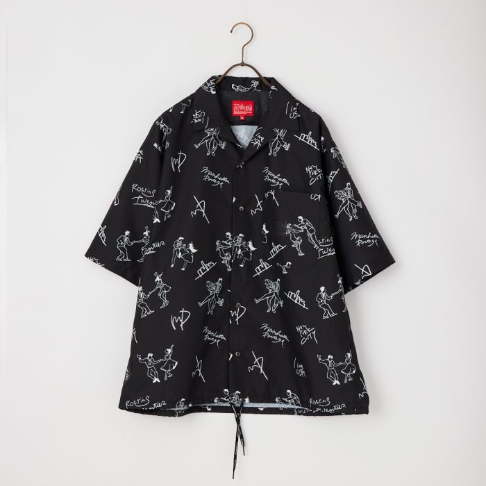 【貨物輸送無料】 MANHATTAN PORTAGE マンハッタンポーテージ ショートスリーブアロハシャツ 26SS-MP-M634 メンズ トップス 半袖 2026SS M/L 黒いこと/米国海軍