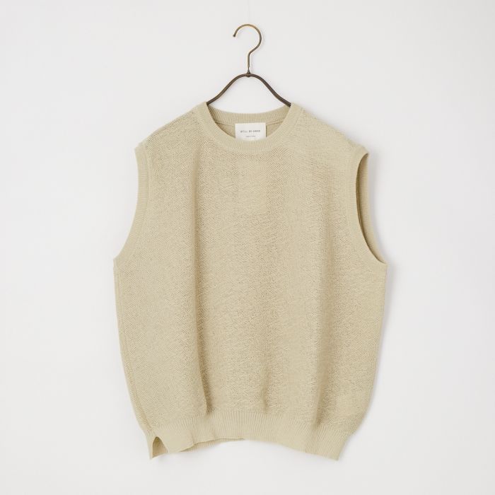 【店内全品貨物輸送無料】 STILL BY HAND スティルバイハンド 編み物より良い KN01262 メンズ アウター 2026SS M/L ベージュ/黒いこと