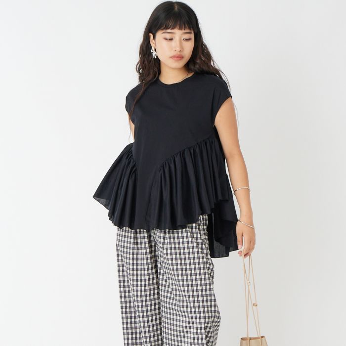 【送料無料】 MICA&DEAL マイカアンドディール ドッキングフレアTシャツ 0126209138 レディース トップス 2026SS F ブラック/ホワイト｜JEANS FACTORY Online Shop