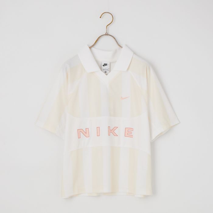 【店内全品貨物輸送無料】 NIKE ナイキ NSW オーバーサイズドストライプジャージー IO0914 レディース トップス スポーツシャツ 半袖 2026SS S 白いこと/黒いこと