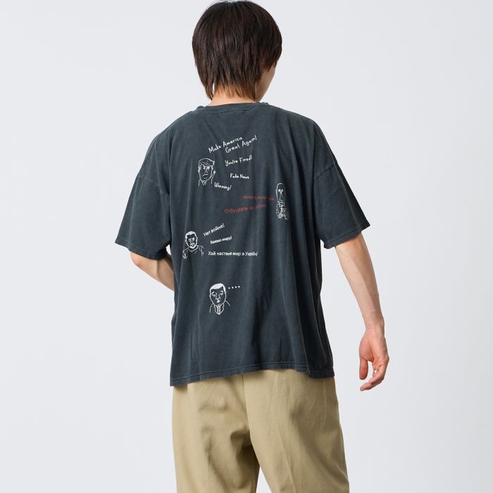 【店内全品貨物輸送無料】 REMI RELIEF レミ浮彫り 別注 SP産業ビッグ刷り上げるティーシャツ RANDOM PRINT RN30389197-JF メンズ トップス 半袖 2026SS S/M 黒いこと