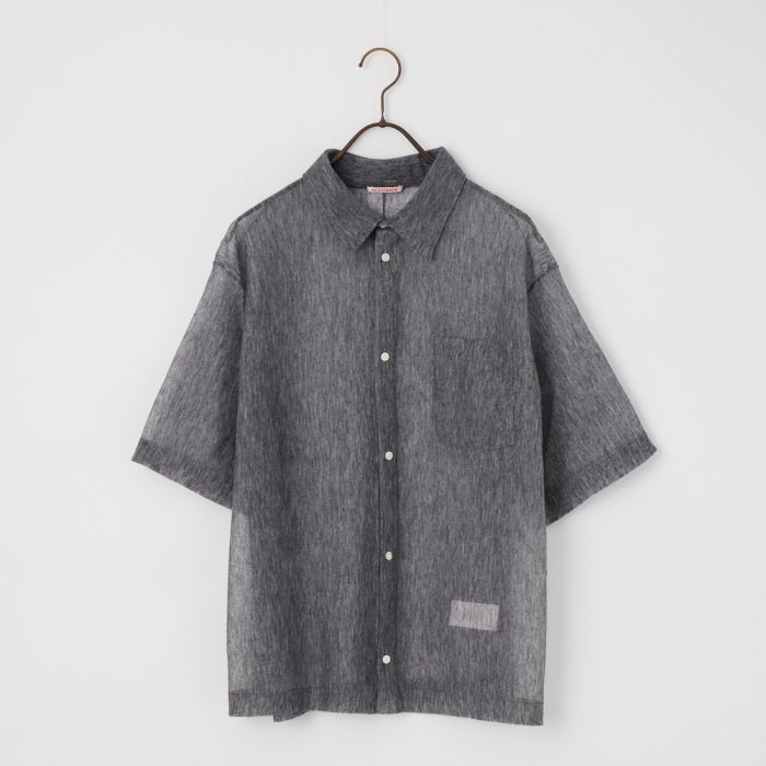 【店内全品貨物輸送無料】 RYE TENDER ライテンダー SOMERSET 編み物プルオーバー 020682600 メンズ トップス 半袖 2026SS M/L 薄墨色/黒いこと