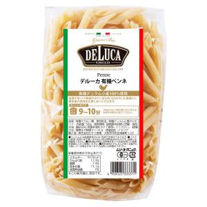 【12個セット】DeLuca　オーガニックパスタ　ペンネ　500ｇ（むそう商事）＊