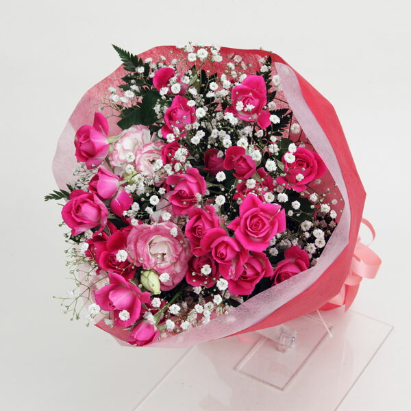 ブライダル用ピンク系花束 花束アレンジ size:S 濃いピンク｜花次郎のフラワーギフト｜プレゼント