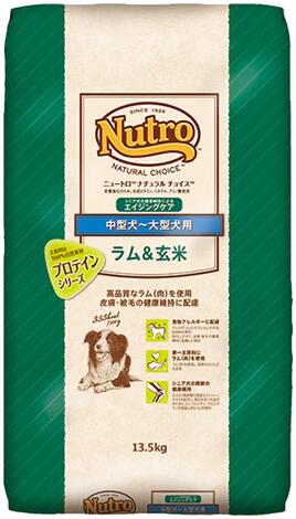 ニュートロ　ナチュラルチョイス　ラム＆玄米　中型犬～大型犬用　エイジングケア　13.5kg　／　ND383