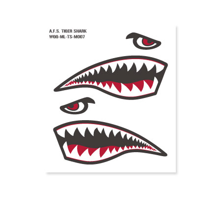 楽天市場 ミリタリー ステッカー アメリカン 車 おしゃれ かっこいい アウトドア スーツケース バイク カーステッカー 戦闘機 アメリカ軍 Us Air Force エアフォース ノーズアート Air Fighter Symbols タイガーシャーク 左右セット サイズm メール便ok Sc Tsm007
