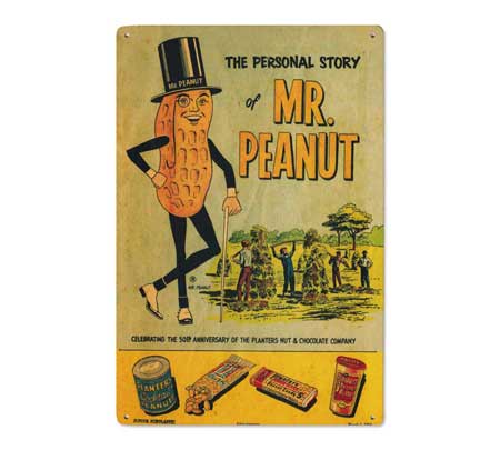 楽天市場】メタルベースサイン ミスター ピーナッツ ビンテージ調 29cm