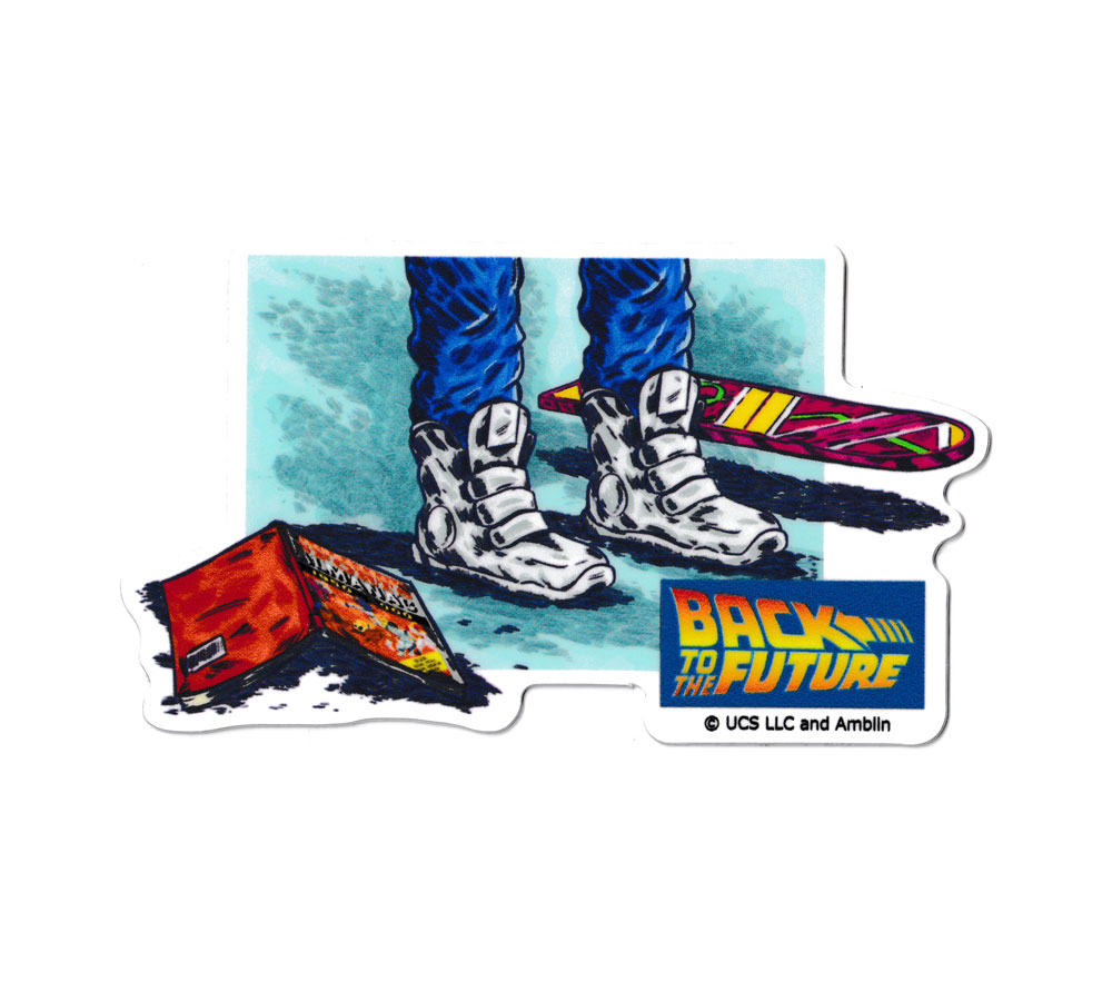 バックトゥザフューチャー Back to the Future ステッカー アメリカン かっこいい おしゃれ 車 バイク スーツケース ノートパソコン スマホ BTFダイカットステッカー シューズアップ 【メール便OK】＿SC-BTF003-GEN画像