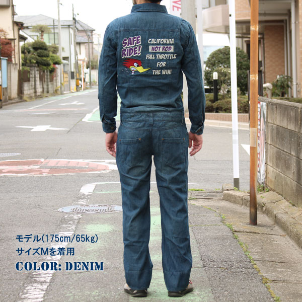 クレイスミス(ClaySmith)つなぎ長袖HOGMATEデニムの着用例2
