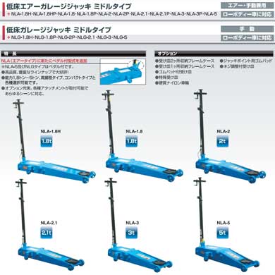 楽天市場】長崎ジャッキ NTJ-27A エアーハイドロリックトラック