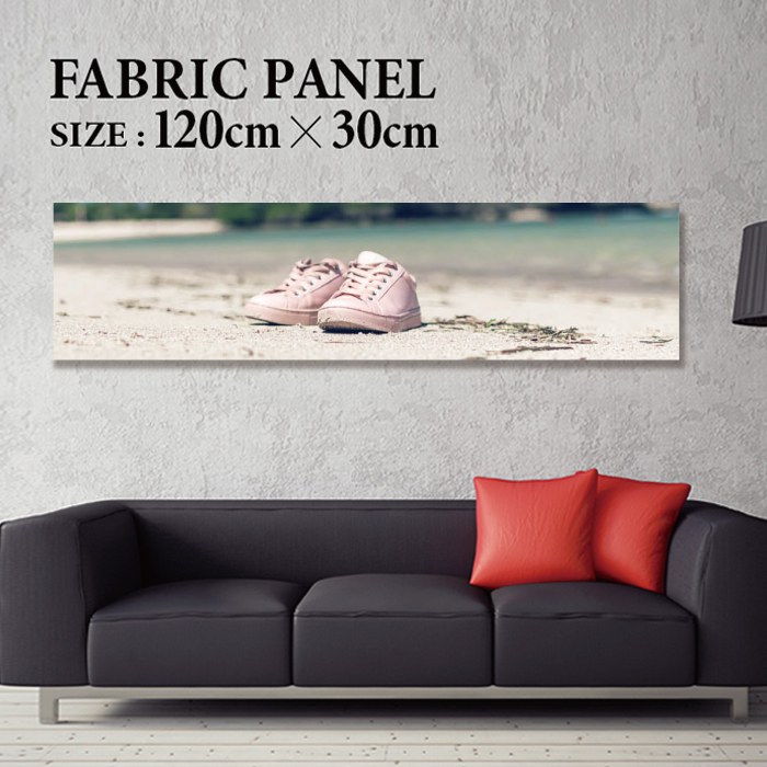 ファブリックパネル 120x30cm 飾るだけでお洒落に! アートパネル ヤシ 部屋 インテリア アート パネル ボード 雑貨 フレーム 人気 壁掛け サーフ DIY インテリア オシャレ ソファー ウォール 北欧 壁紙 空 サーフィン 雲 青空 綺麗 青 水色 海 うみ