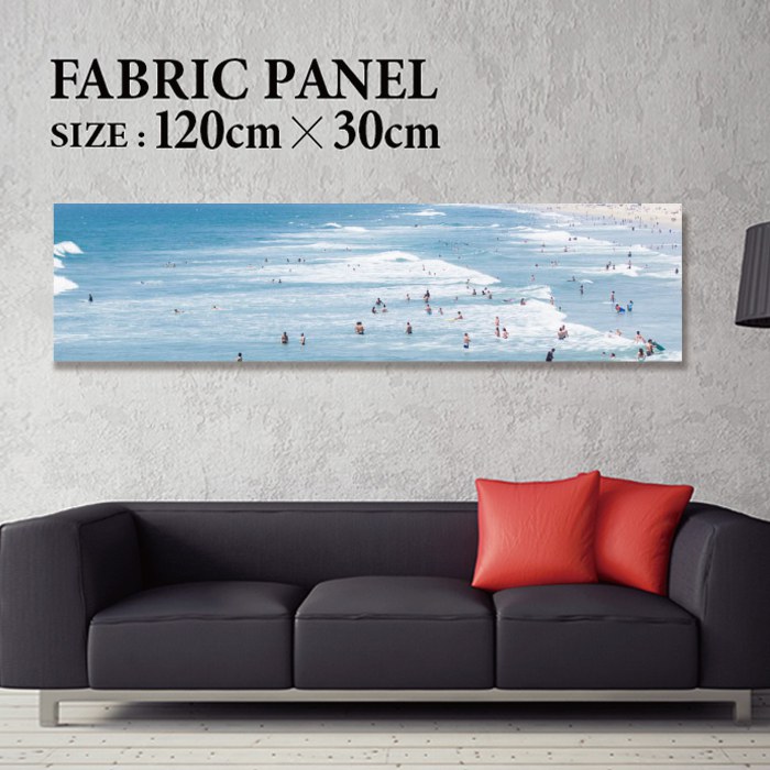 ファブリックパネル 120ｘ30珊 飾るだけで御洒落に！ 工芸ダイアログボックス 椰子科 お座敷 室内装飾 工芸 ダイアログボックス ゲーム盤 雑貨 ひな形 一般受け 飾りつけ サーフ DIY 室内装飾 オシャレ 長いす ウォール 北欧 壁紙 空 波乗り 雲 青天井 好いたらしい 青 水色 海 うみ