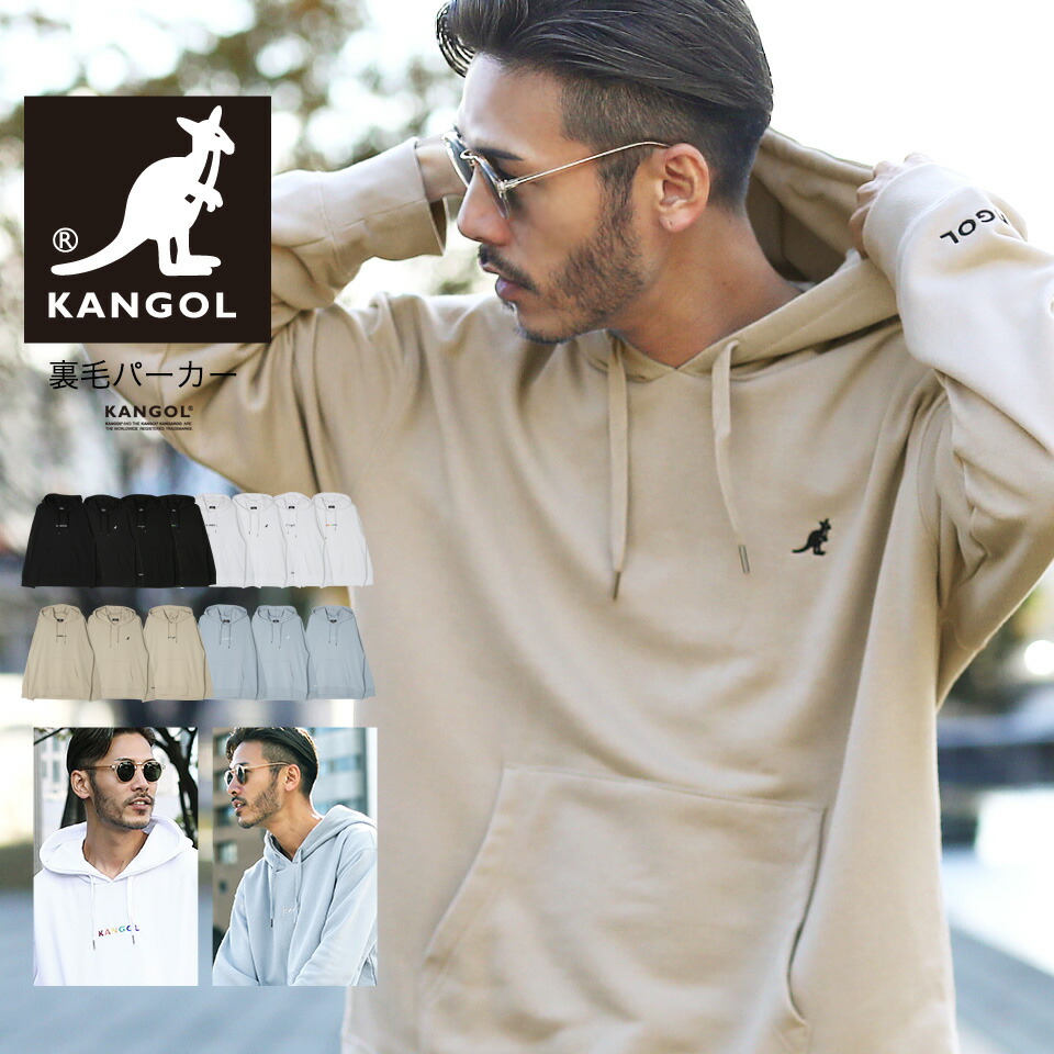 送料無料 カンゴール パーカー メンズ ビッグシルエット Kangol プルオーバーパーカー ブランド フーディ 海外輸入 おしゃれ スウェット プルパーカー トレーナー 冬服 春服 フード 秋服 韓国 ファッション 白 ゆったり 服 ペアルック 黒 トップス オーバーサイズ