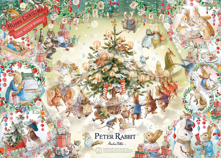 ジグソーパズル ホッピークリスマス！ピーターラビットTM 500ピース ピーターラビット EPO-06-514s エポック社 ［CP-RA］ パズル  Puzzle ギフト 誕生日 プレゼント【あす楽】 | ジグソークラブ楽天市場店