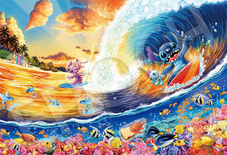 楽天市場】ジグソーパズル Stitch -Sunset Surfing-（リロ