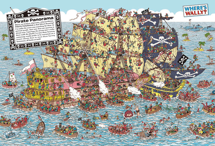 ジグソーパズル Where's Wally? 海賊船パニック 2000ピース ウォーリーをさがせ！ BEV-S92-506 ビバリー パズル Puzzle ギフト 誕生日 プレゼント 誕生日プレゼント画像