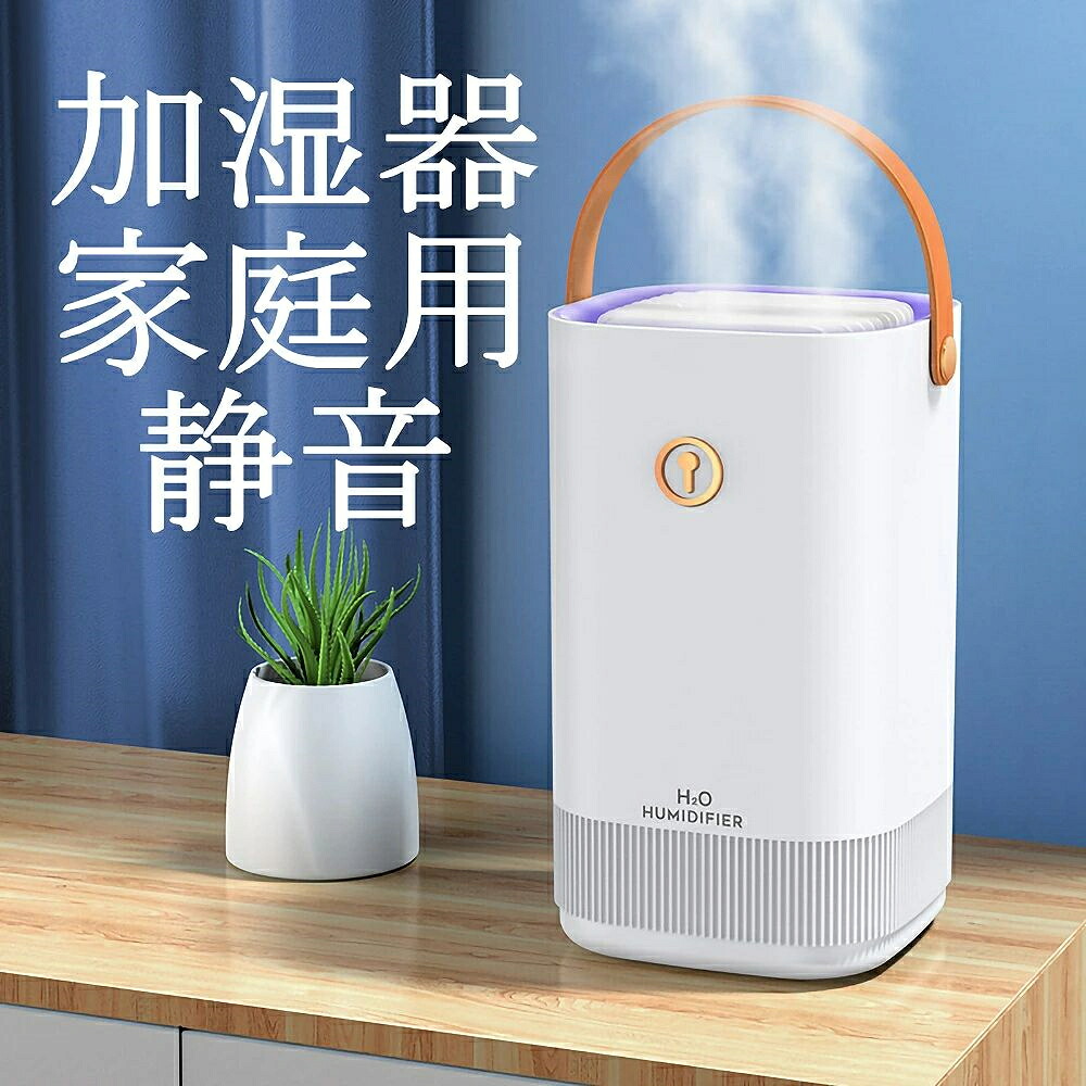 新品 加湿器 家庭用 静音 赤ちゃん オフィス 大容量 大きい口 3L 北欧風 手持ち ダブルスプレー usb ホーム 空気加湿 プレゼント 雰囲気 夜灯 3段