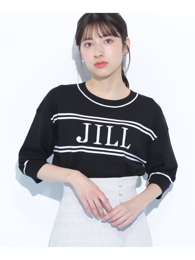 【楽天市場】【SALE／50%OFF】バイカラービッグロゴニット五分袖 JILL by JILL STUART ジル バイ ジル スチュアート ...