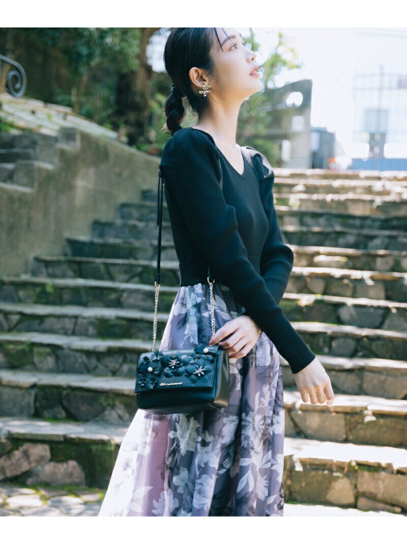 フロッキーフラワーワンピース JILL by JILLSTUART ジル バイ ジル
