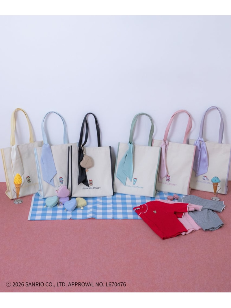 タイニーチャムコラボトートバッグ JILL by JILL STUART 内鰓 バイ 内鰓 スチュアート 御徒面子 余分の物の御徒面子 緑であること 青碧 さくら色 パープル 白いこと【貨物輸送無料】[ Fashion]