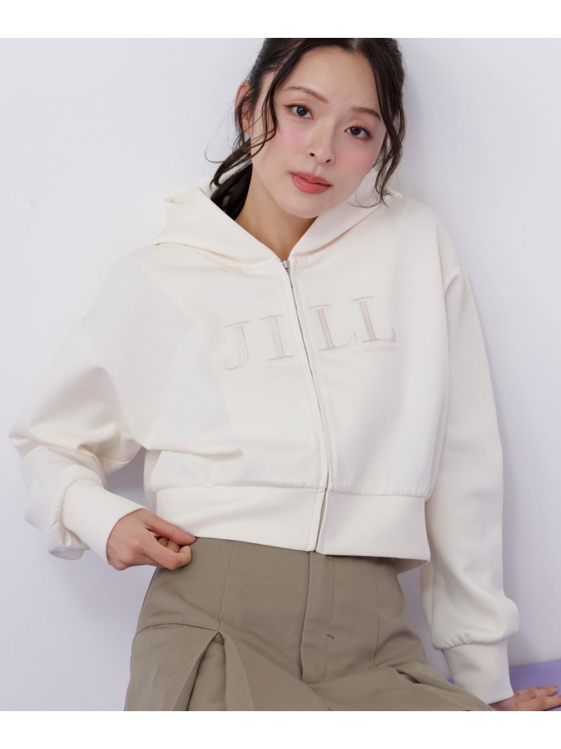ビッグロゴパーカー JILL by JILL STUART 内鰓 バイ 内鰓 スチュアート トップス カットソー・プルオーバー 薄墨色 ベージュ サクラ色【貨物輸送無料】[ Fashion]