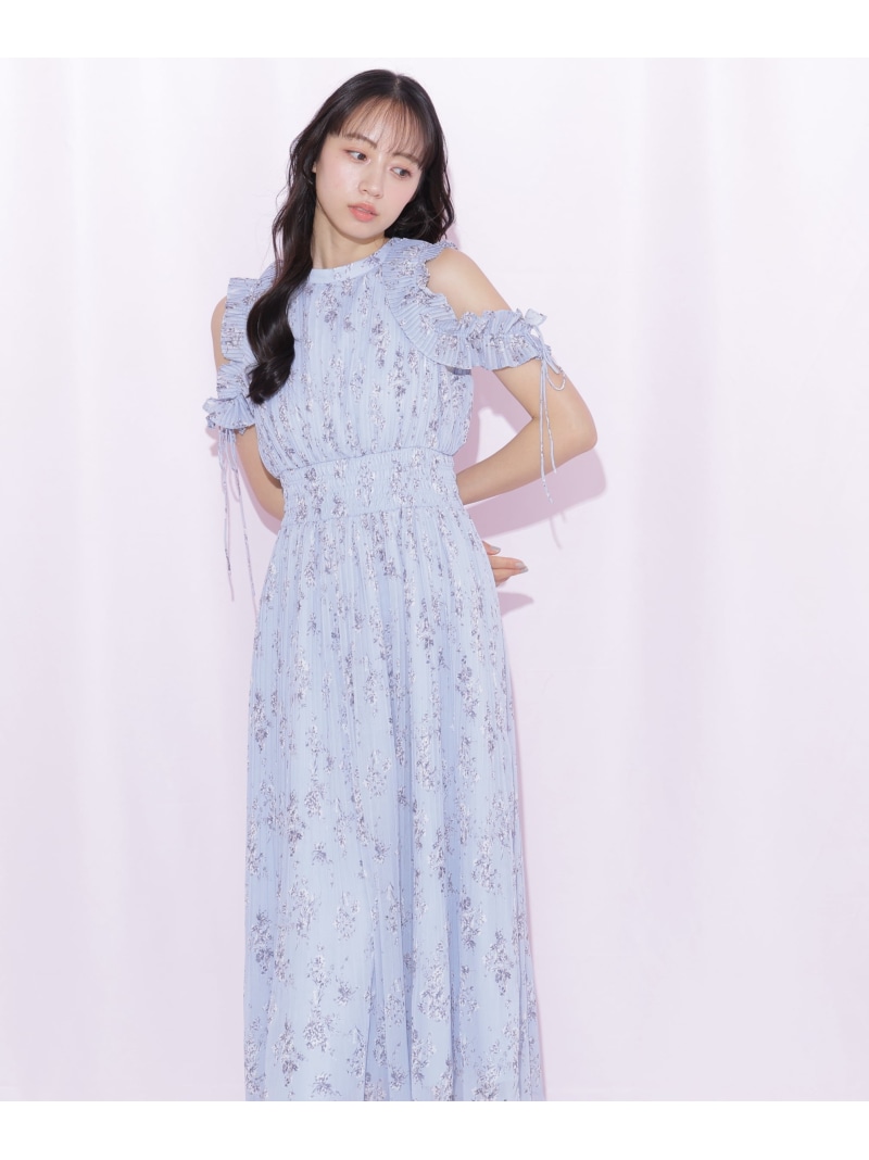 【SALE／30%OFF】プリーツフリルフラワーワンピース JILL by JILL STUART ジル バイ ジル スチュアート ワンピース・ドレス ワンピース ブルー イエロー ホワイト ピンク【RBA_E】【送料無料】[ Fashion]｜JILL by JILL STUART