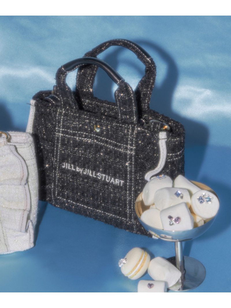 ＜フリルトートミニ＞ツィード JILL by JILL STUART 内鰓 バイ 内鰓 スチュアート 御徒面子 余分の物の御徒面子 白いこと 黒いこと【貨物輸送無料】[ Fashion]