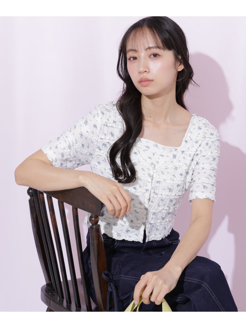 フリルカットソーアンサンブル JILL by JILL STUART 内鰓 バイ 内鰓 スチュアート トップス カットソー・プルオーバー 青み 白いこと ベージュ【貨物輸送無料】[ Fashion]