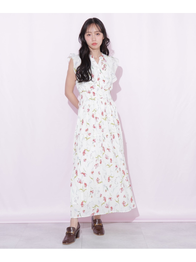 シフォンプリーツワンピース JILL by JILL STUART ジル バイ ジル スチュアート ワンピース・ドレス ワンピース ベージュ ピンク ネイビー【送料無料】[ Fashion]｜JILL by JILL STUART