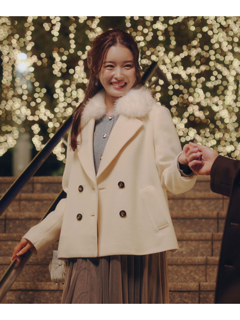 楽天市場】ラビットファー付きウールコート JILL by JILL STUART ジル