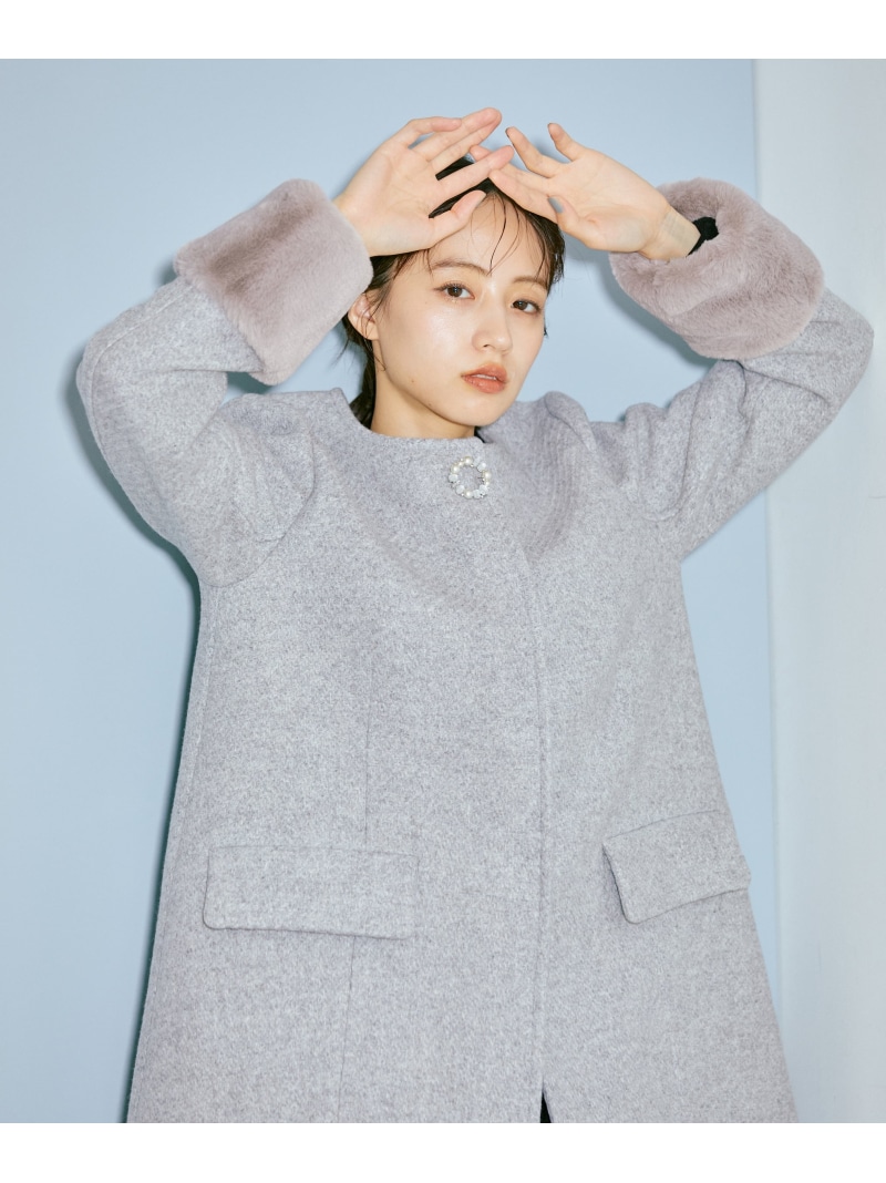 【SALE／50%OFF】ロマンティックカルゼ2023 JILL by JILL STUART 内鰓 バイ 内鰓 スチュアート ジャケット・アウター 余分の物のジャケット・アウター さくら色 薄墨色 白いこと【RBA_E】【貨物輸送無料】[ Fashion]